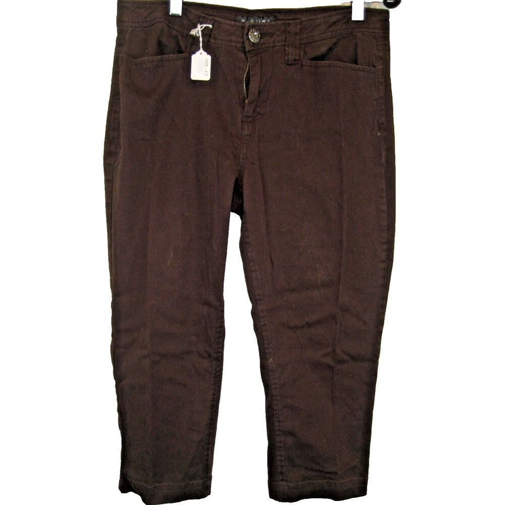 Womens Baccini Brown Cotton/Spandex Crop Jeans sz 10 (32x20x8r)